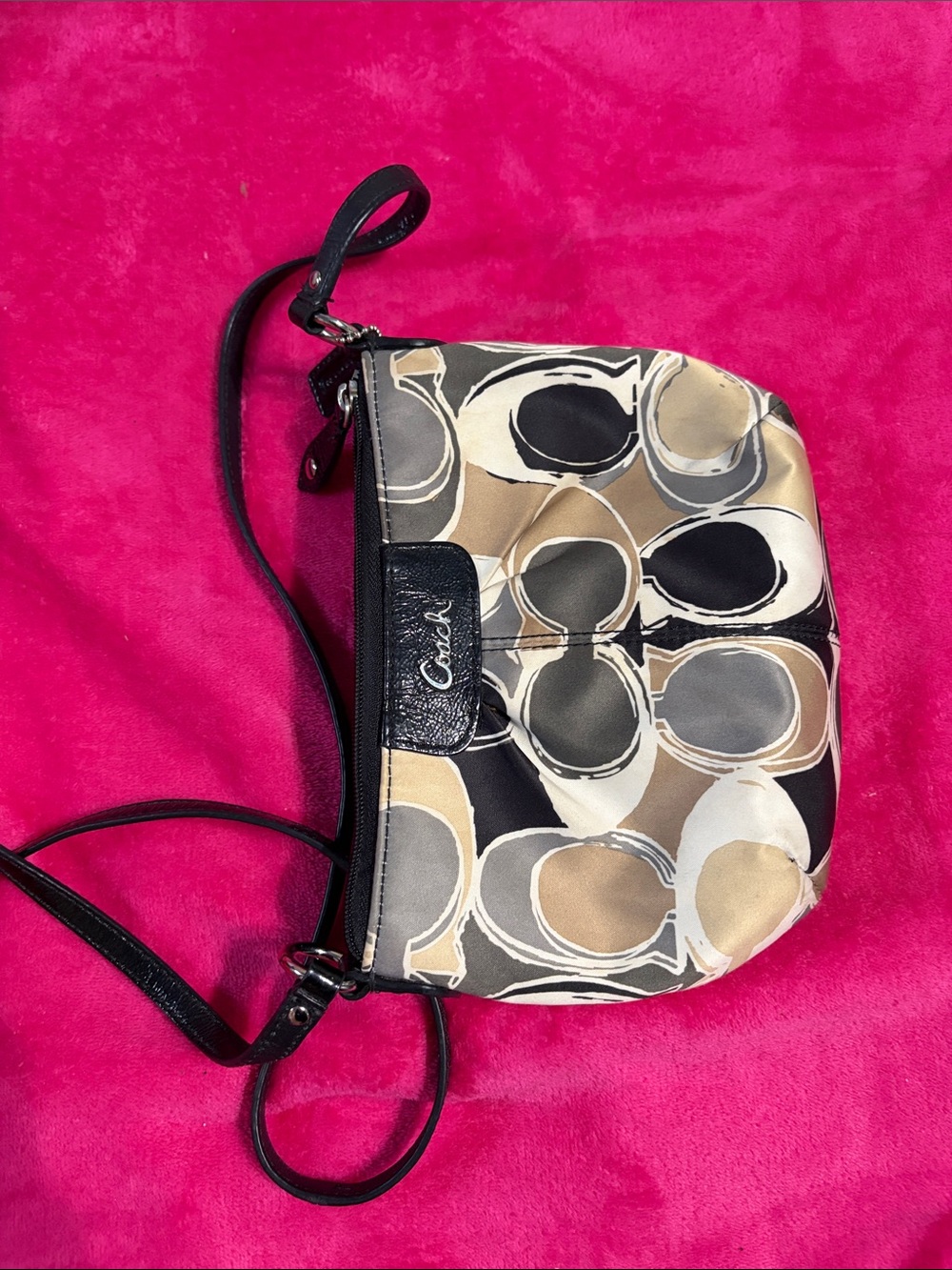 Coach Multicolor Signature Shoulder Crossbody in Neutral Tones - Picture 7 of 12